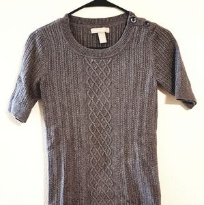 Banana Republic gray half sleeve sweater